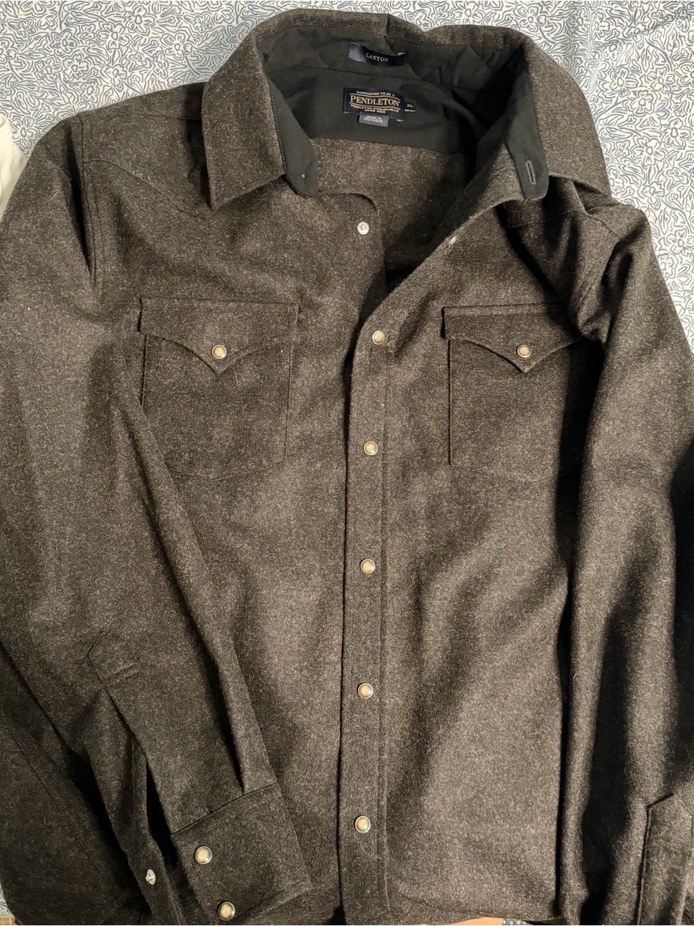 Pendleton Men's Dark Charcoal Wool Shirt Jacket